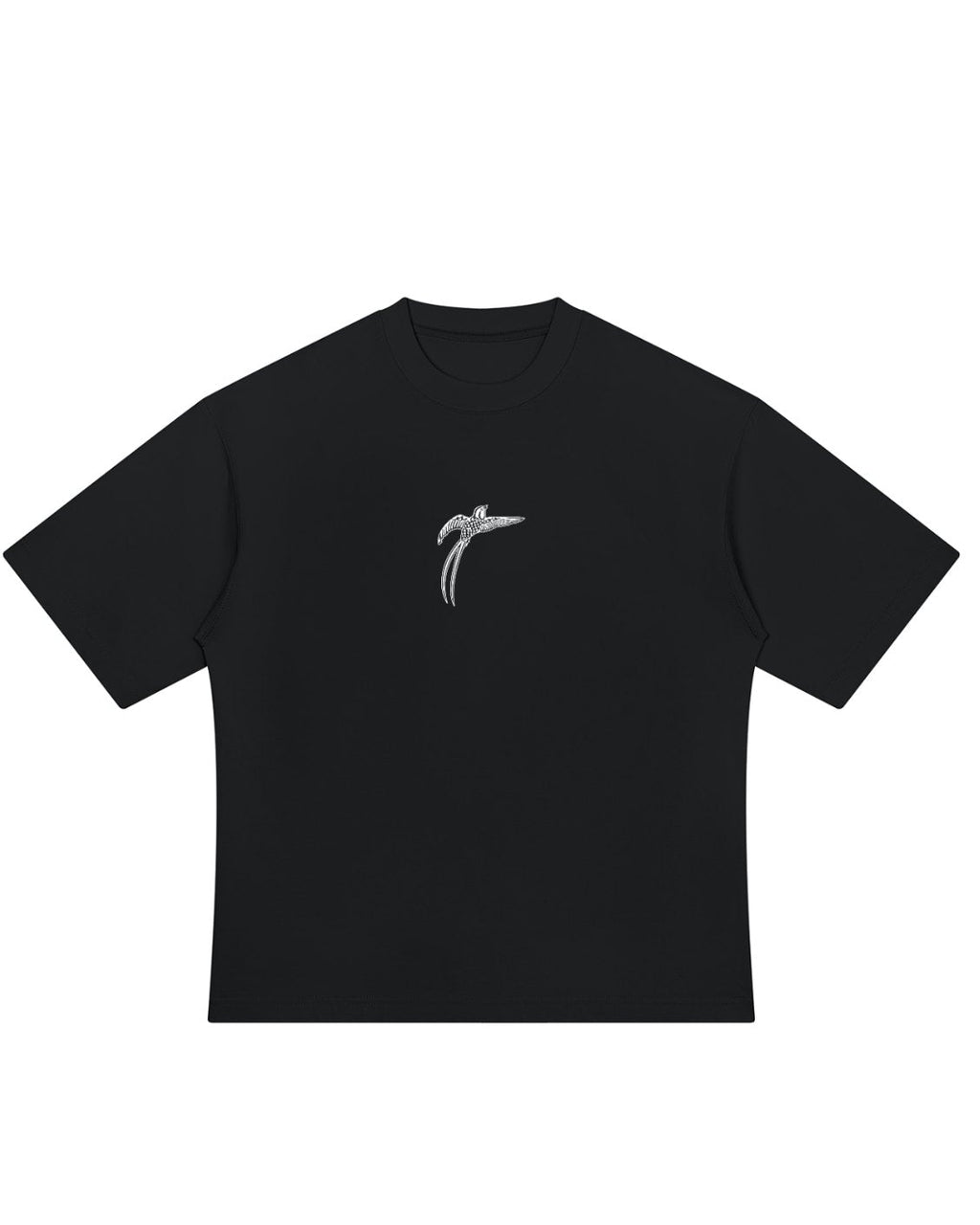 Bird of Paradise tee, front — bird print