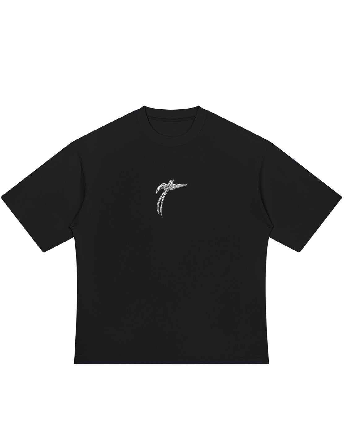 Bird of Paradise tee, front — bird print