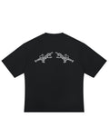 Bird of Paradise tee, back — facing tigers print